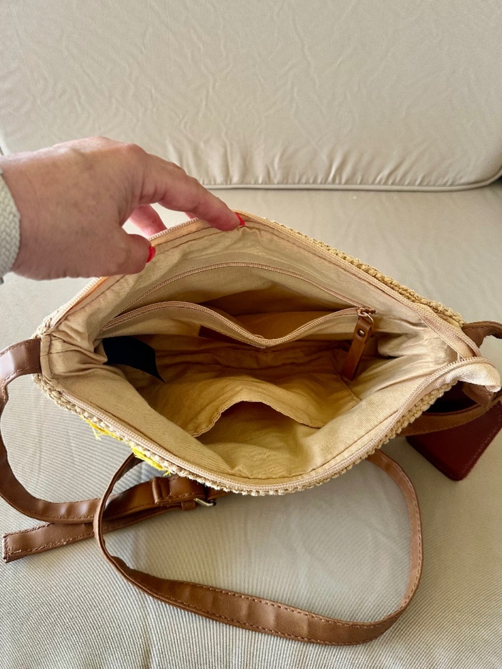 Nanette Lepore Straw Crossbody Bag - Picture 6 of 11